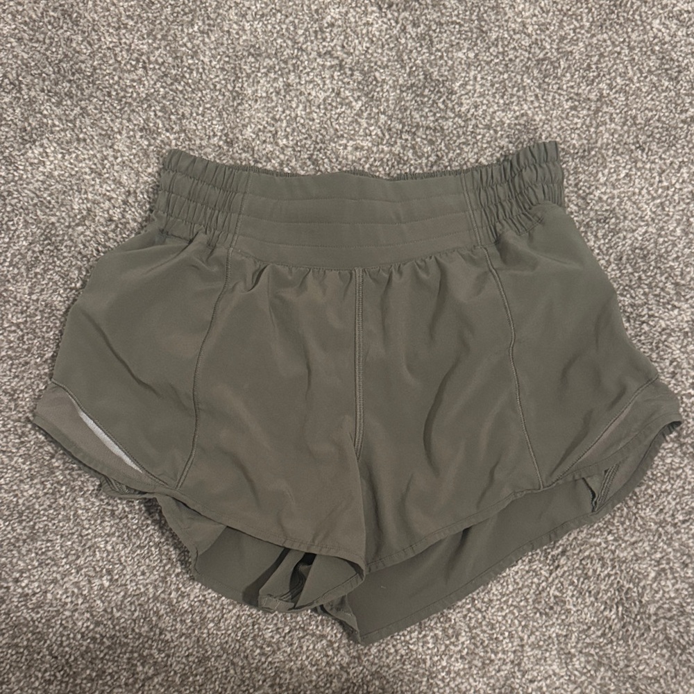 Lululemon Athletica Olive Green Women's Athletic Shorts